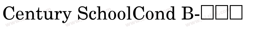 Century SchoolCond B字体转换
